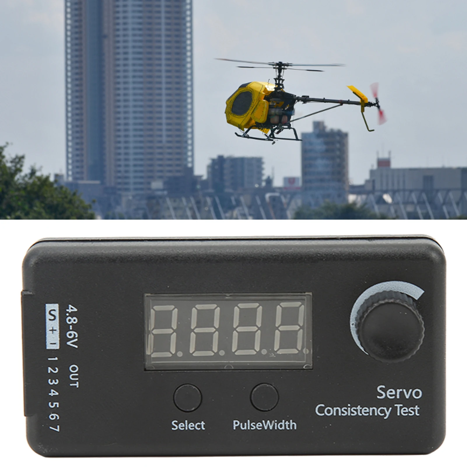 Цифровой сервотестер, 3 режима, высокая точность, черный пластиковый сервотестер, тестер консистенции для радиоуправляемого вертолета, 4,8-6 В, RC сервотестер