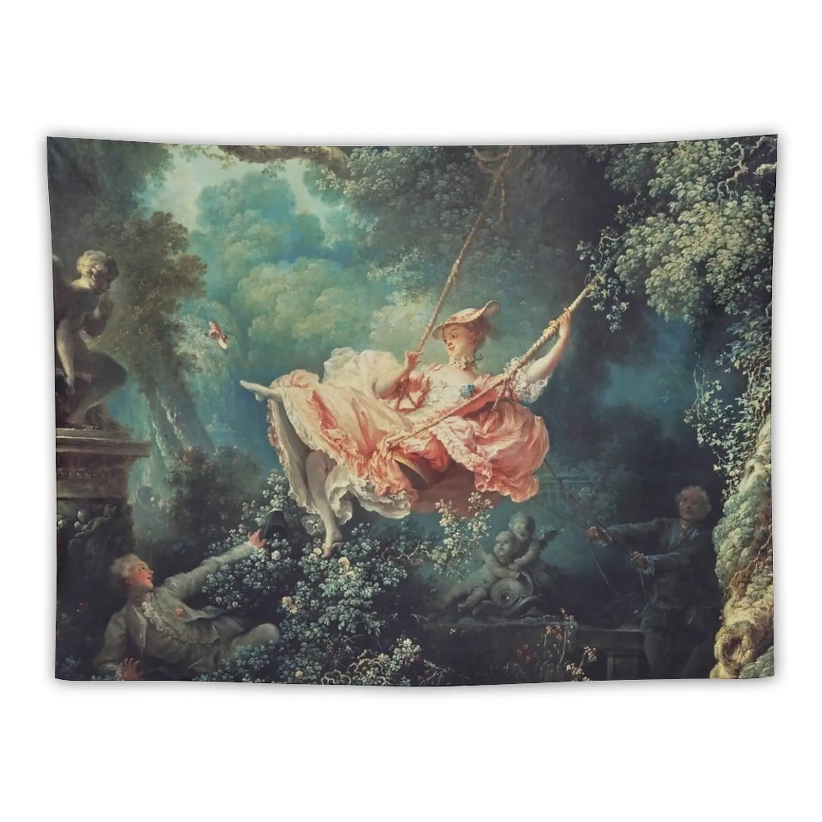 

New Jean-Honoré Fragonard - The Swing (L'Escarpolette) (1767) Tapestry Room Design Wall Decorations