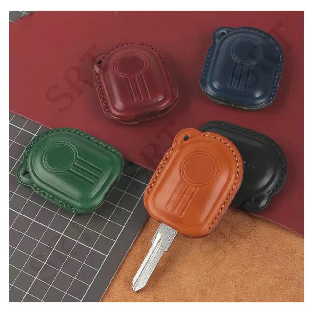 Motorcycle accessories Key Leather Cover Case For Peugeot Django 50 125 150 Scooter key holster Key Chain Keychains Key Rings