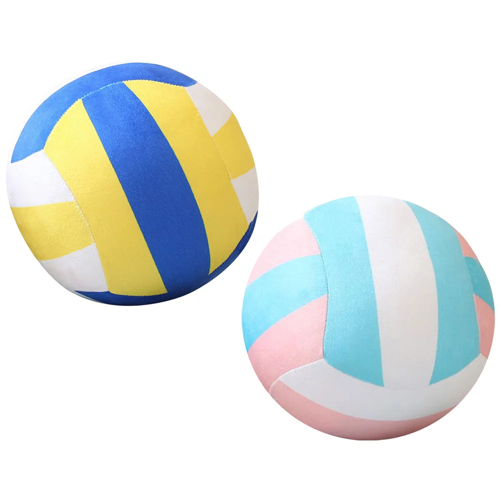 2 Pcs Volleyball Plush Toy Soft Sports Decor for Girl Bedroom Gifts Lovers Ornaments Accessories Cloth Girls Boy Teen