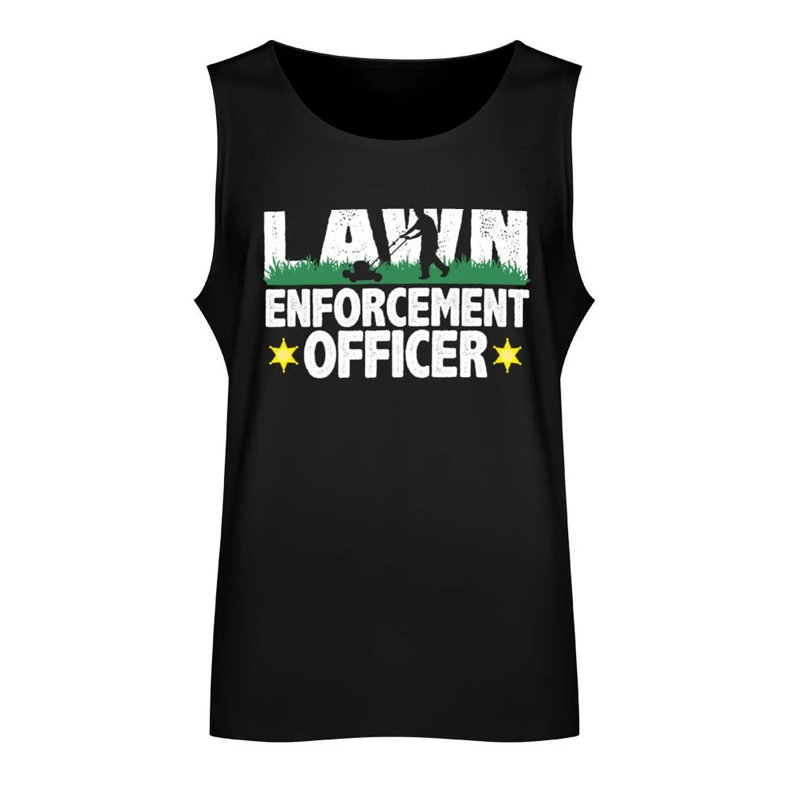 Lawn Enforcement Officer Funny Gardening Mowing Lover Gift Lawn Mover Design Tank Top Vest