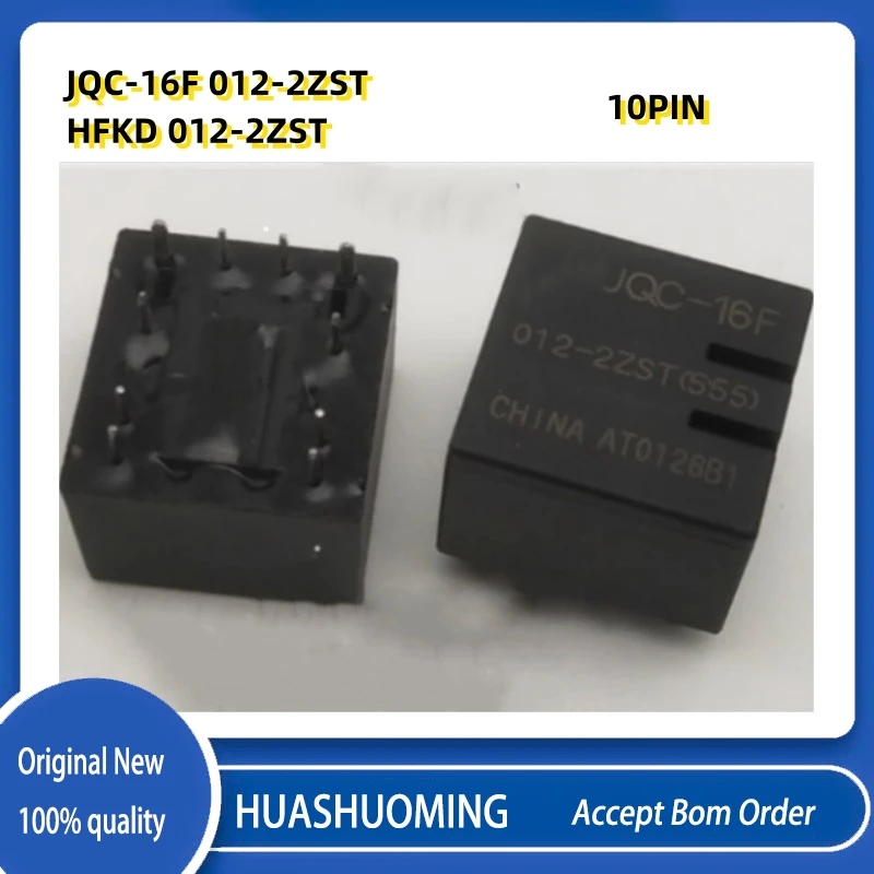 NEW 10PCS/LoT      HFKD 012-2ZST   JQC-16F 012-2ZST  HFKD-012-2ZST  HFKD 012 2ZST  JQC 16F 012 2ZST 10PIN 12VDC