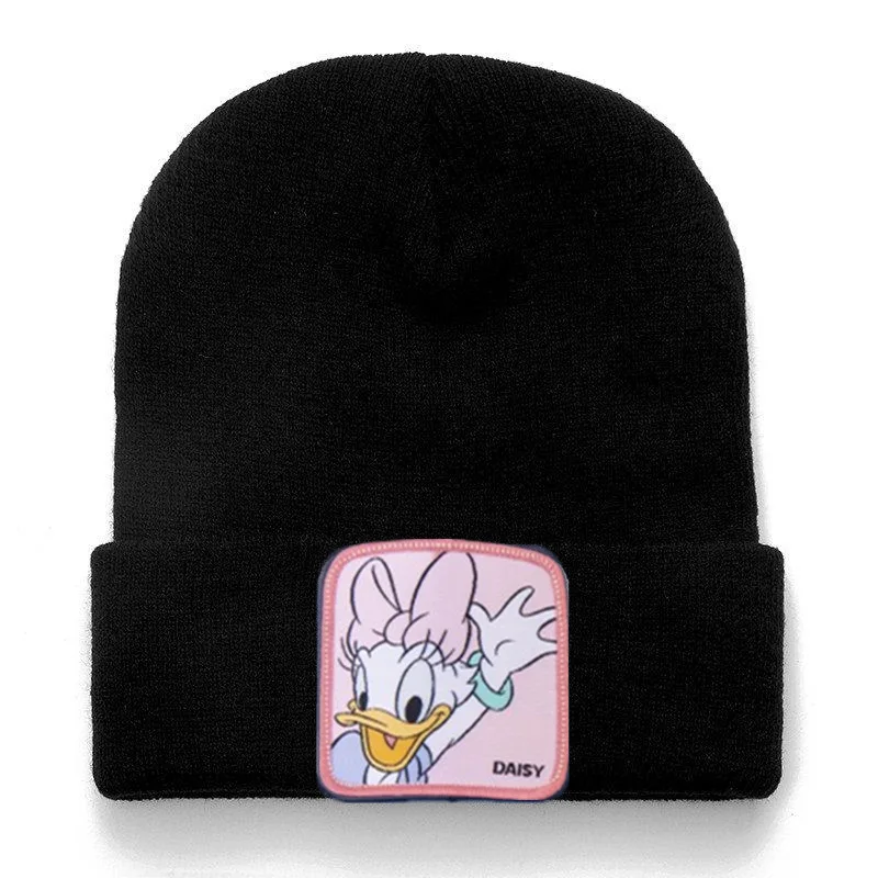 Disney Knitted Hat Mickey Mouse Beanie High Quality Cotton Casual for Men Women Warm Knitted Winter Hat Fashion Solid Unisex Cap