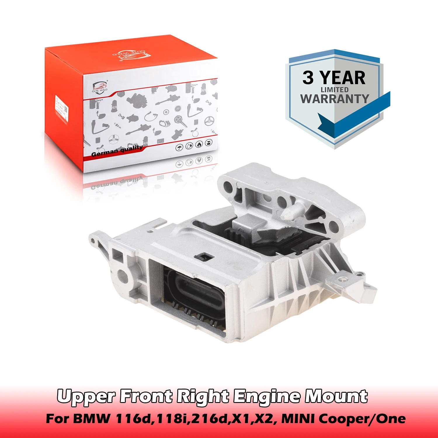 Bovenste Rechtsvoor Motorsteun 22116875626,22116885934,22118835572 Voor BMW 116d,118i,216d,X1,X2/MINI Land Cooper/Een/Een D