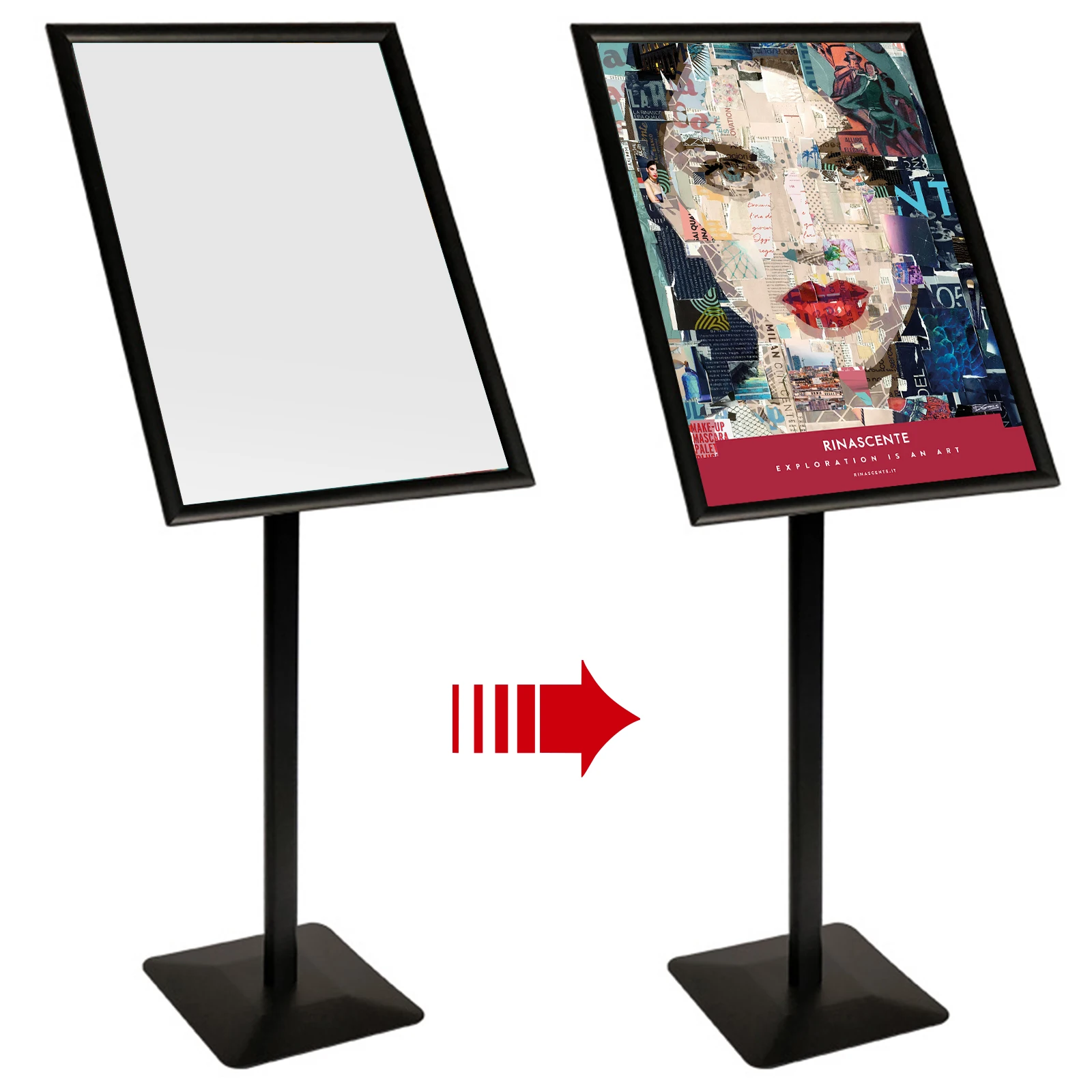 

Напольный держатель для вывесок 17x24 дюйма с утяжеленным основанием, выдвижная рамка-стенд для плакатов, для демонстрации