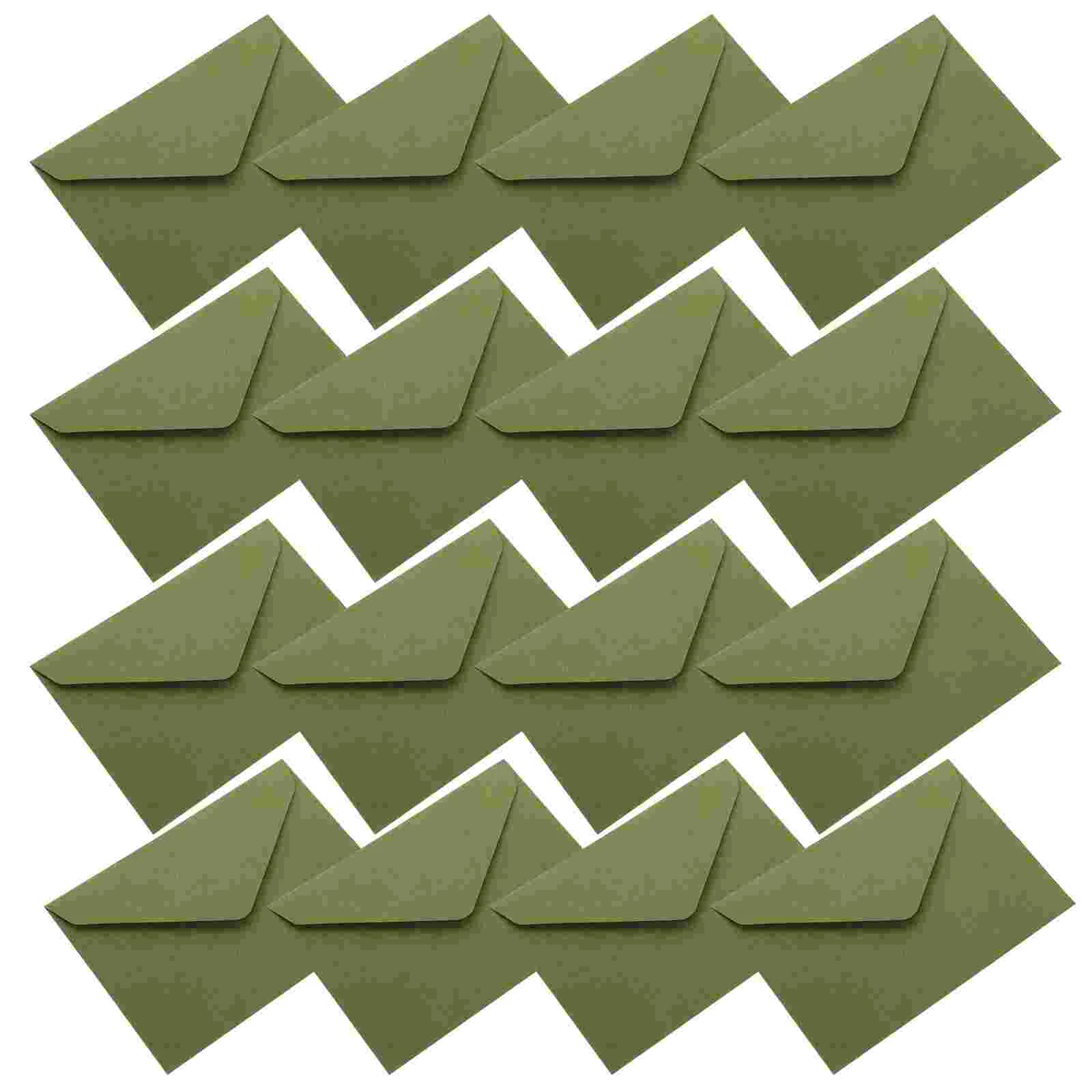 Invitation Envelopes Retro 120g Thick Western-style Triangle Wedding Postcard Greeting (quiet Grass Green) 40pcs Practical