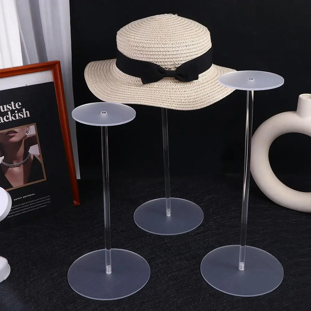 Ins Style Clear Acrylic Hat Display Stand Wig Display Rack Cap Holder Baseball Hat Display Stand Photo Props