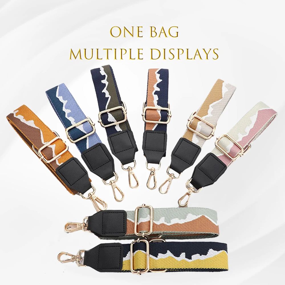 Adjustable Length Bag Strap Bandage Fashionable Colourful Handbags Strap For Wallet Woman Single Shoulder Replaceable Bag Band