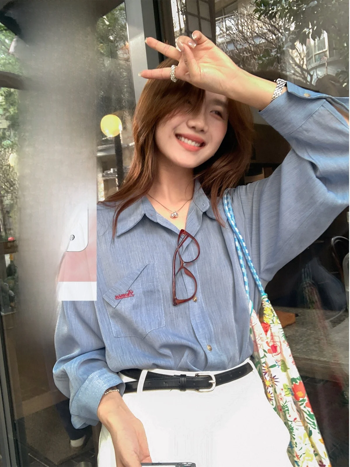 

Корейская блузка Sisilyon Smooth Touch с вышивкой, женская, весенне-летняя, модная, очаровательная, прозрачная