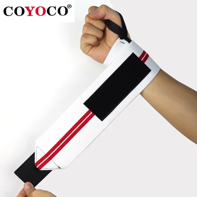 1 Paar verstellbare Bandagen, Gewichtheben-Armbänder, Handgelenkschutz, Stütze, Unterstützung für COYOCO Marke Professional Sports, Grau – Detail 5