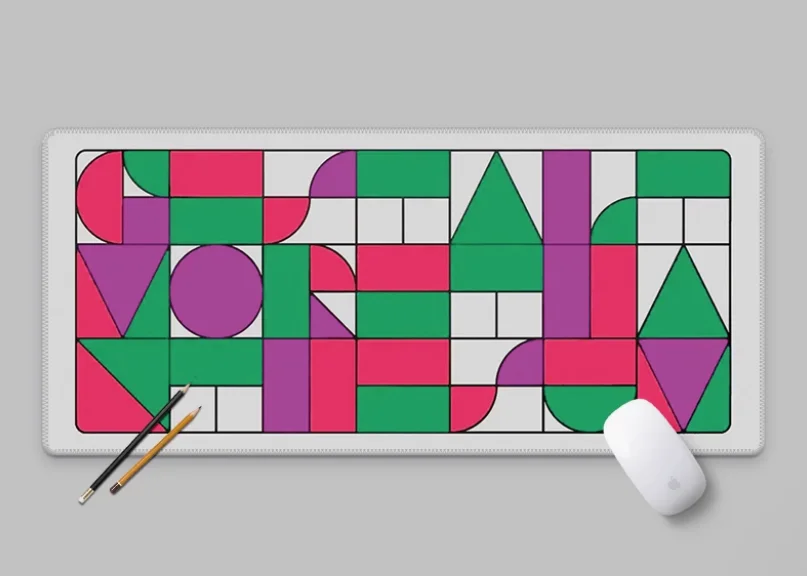 

Multicolor Geometric Format Natural Rubber Mausepad Accessories on The Table Laptop Anime Kawaii Gaming Laptop Office Desk Mat