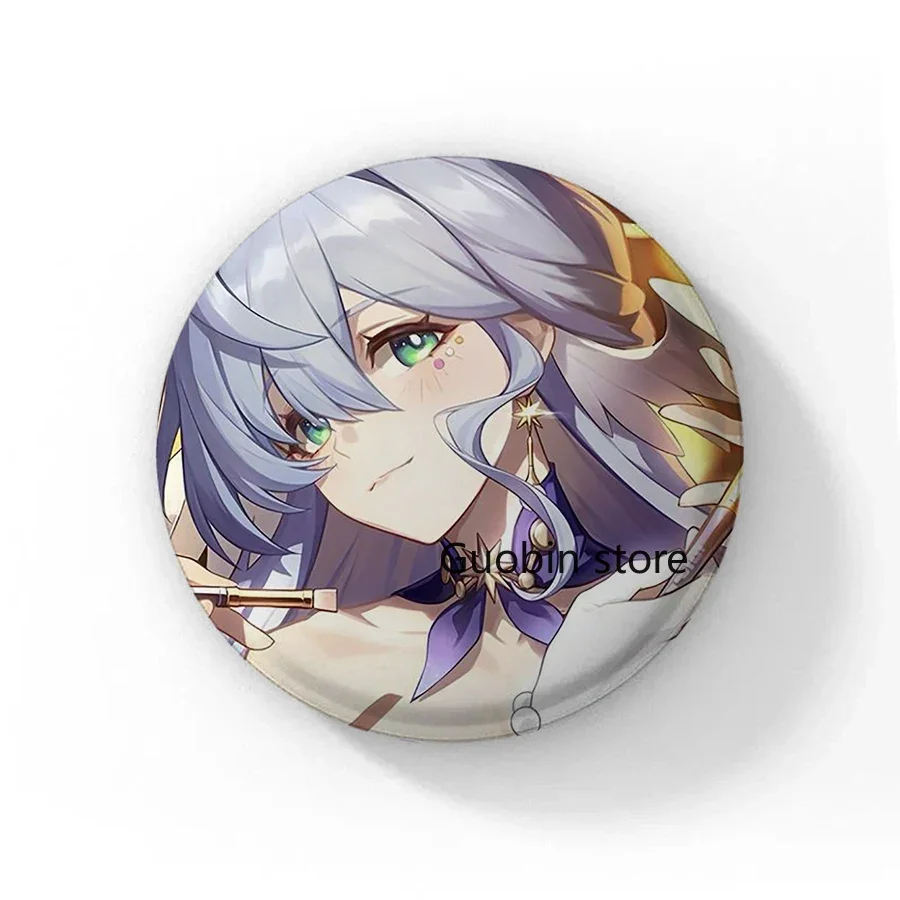 58mm Hot Game Honkai:Star Rail Anime Character Button Pin Brooch Badge Cartoon Badges Backpack for Gamer Collect Fans Gift