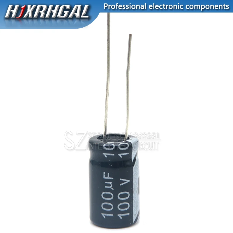 20PCS 100V100UF 10*17mm 100V 100UF 10*17 Electrolytic capacitor