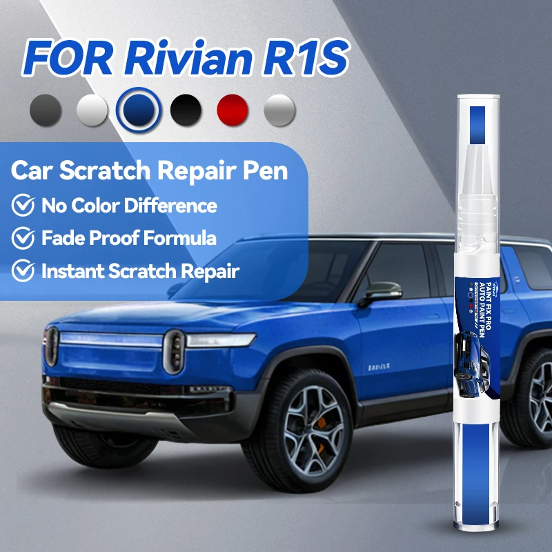 

Специализированные средства для удаления царапин с автомобилей Rivian R1S, аксессуары для ухода за лакокрасочным покрытием: Green Glacier White, LA Silver Midnight B