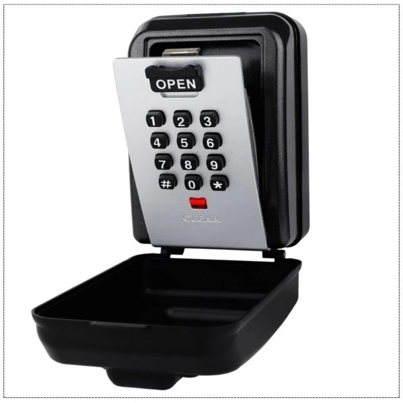 DXAB Wall Mounted Key Lock Box 12 Digit Combinatie Lock Box Outdoor Reserve Key Hider