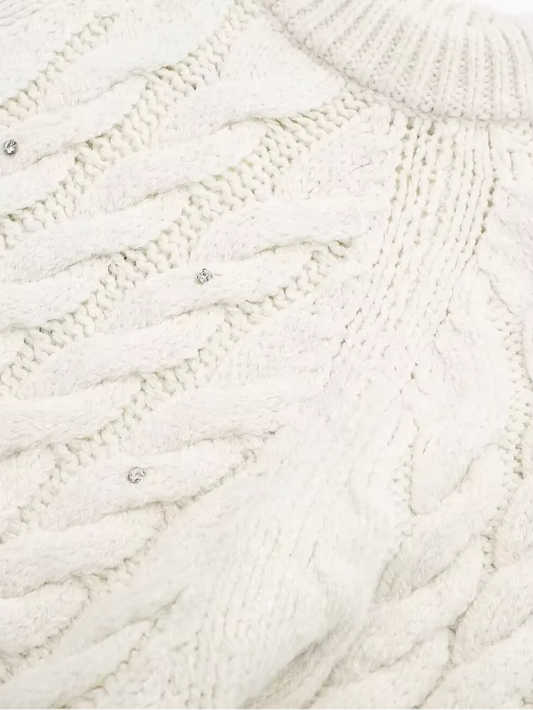 

Women Fashion Solid Thick Casual Sweater Autumn Winter Round Neck Long Sleeved Loose Short Knit Pullover Lady Commute Knitwear