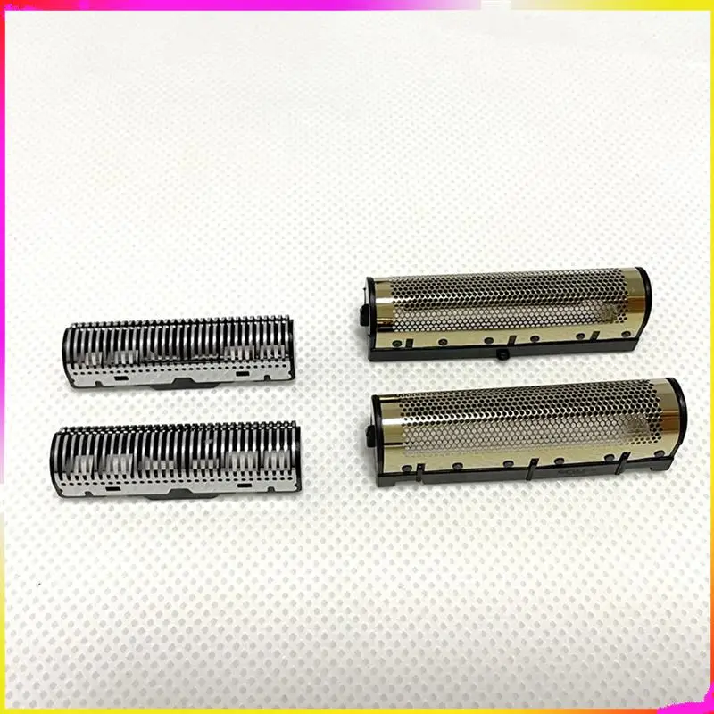 M04K 2 Set Electric Shavers Blades Golden Foil Knife Net And Cutter Head Suitable For Kemei KM-2026 KM-2028 Floating Razor