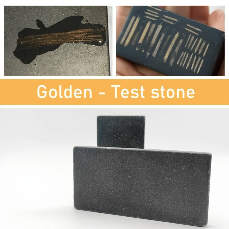 Professional Jewelry Metal Testing Stone, Portable Touchstone Tool for Gold Silver Jeweler's Test Kit, Must-Have Jewelry Tool