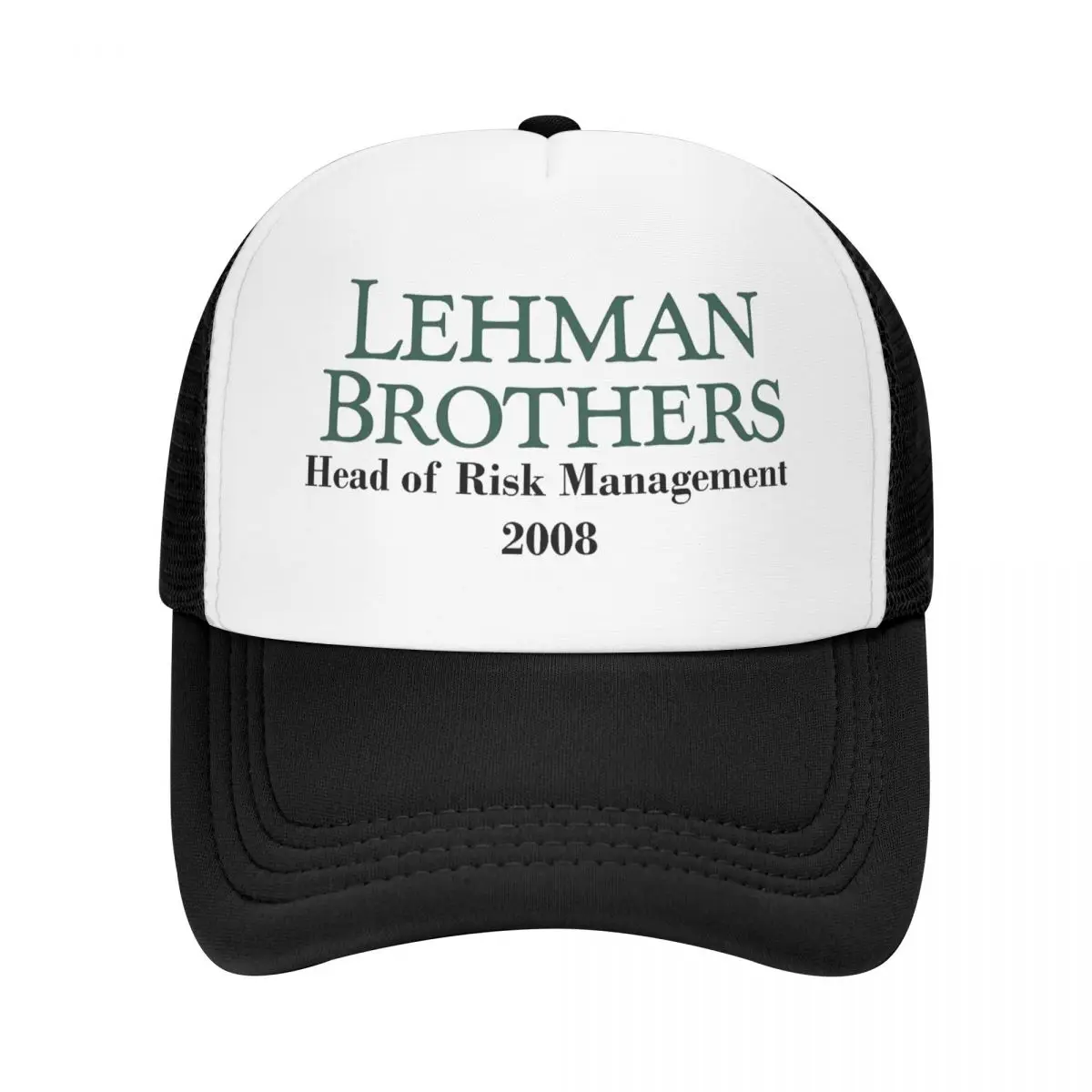 Lehmans Brothers Risk Management Trucker Cap Unisex Vintage Hats Sun Hat Cap Breathable Snapback Caps Mesh Baseball Caps Summer