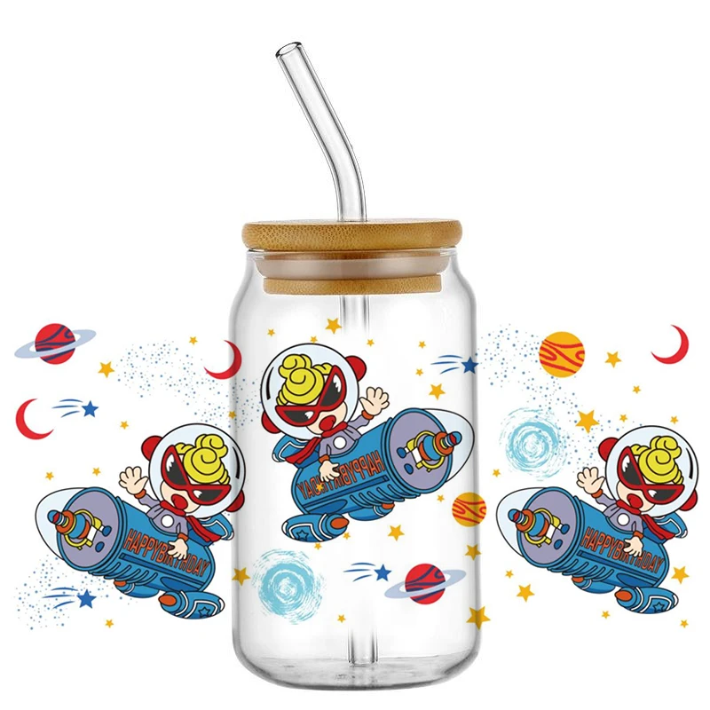 Mini-baby design Custom UV DTF Sticker For Cups 16oz Waterproof Adhesive Wrap DIY Personalization Home decoration