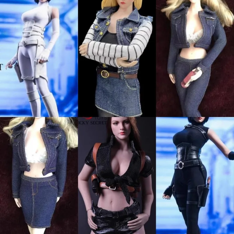 

1/6 Scale Female Assassin Phoenix Tight Bodysuit Coat Pants Skirt Cloak Set Soldier Clothes Model for 12" PH TBL Body Dolls