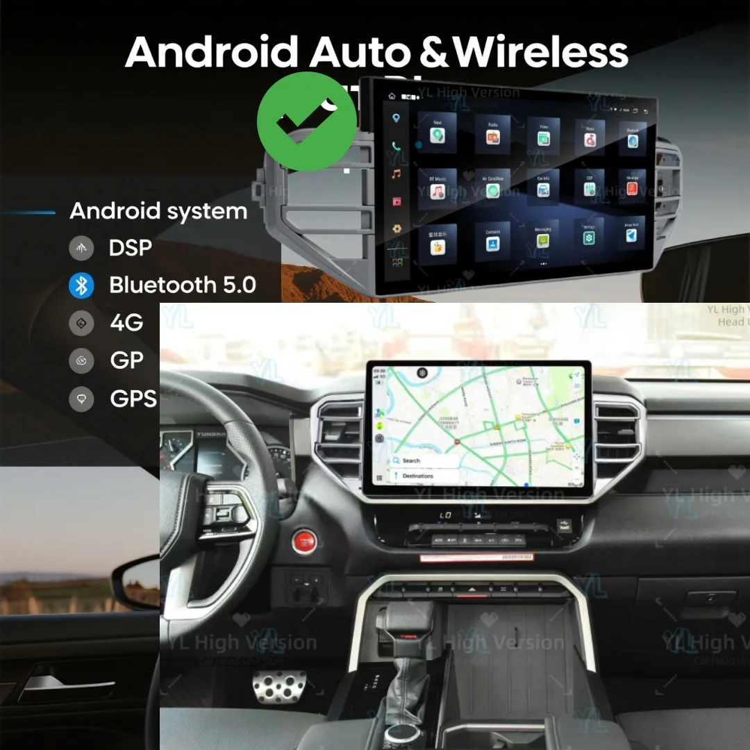 

14 Inch Android 13 Carplay For Toyota Tundra Sequoia 2020-2025 Car GPS Navigation Multimedia Player Radio Tape Head Unit BT 5.0
