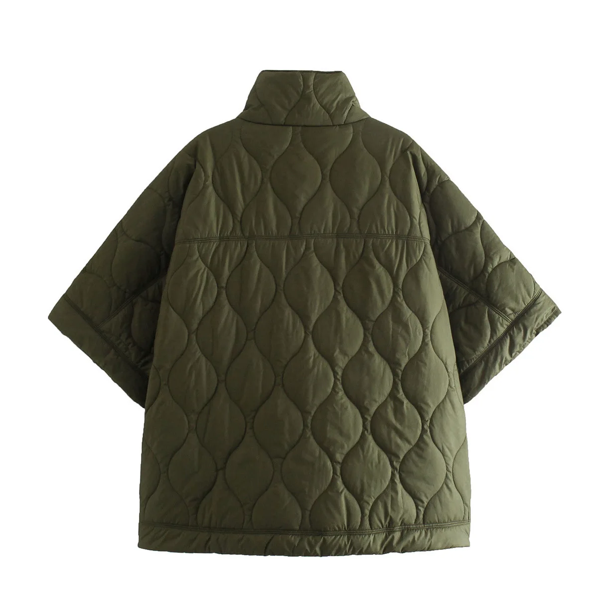 Womens  Coat Cotton-padded Zipper Cloak Warm Jacket Winter