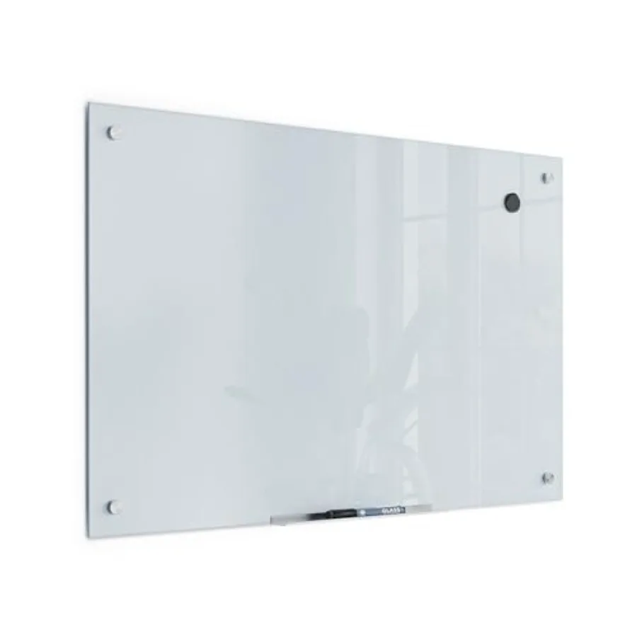

Magnetic Glass Whiteboard 24" x 36" Inches White Frosted Surface Frameless Only for Use with HIGH Energy Magnets Dry Erase Boar