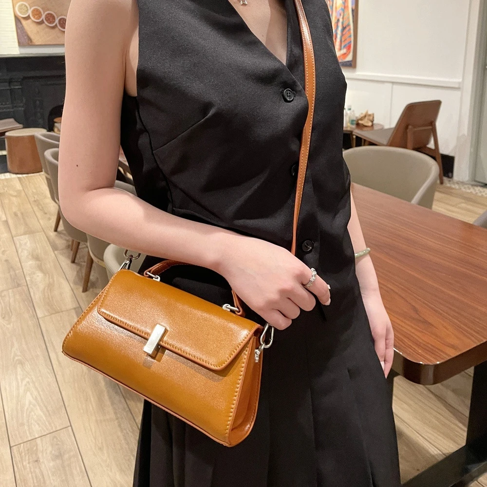 YANATARI underarm cowhide Genuine leather handbags women vintage shoulder bag female crossbody bags luxury high quality 2024