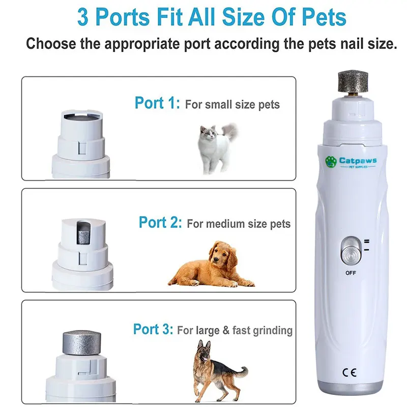 Dog Nail Grinder USB Rechargeable Electric Pet Claw Grinder & Trimmer Painless Lime For Dog Pets Nail File гриндер для собак