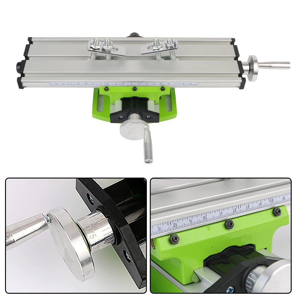 Working Table Cross Slide Table Multifunction Adjustable X-Y Axis Drill Vise Fixture Mini Precision Milling Machine Worktable