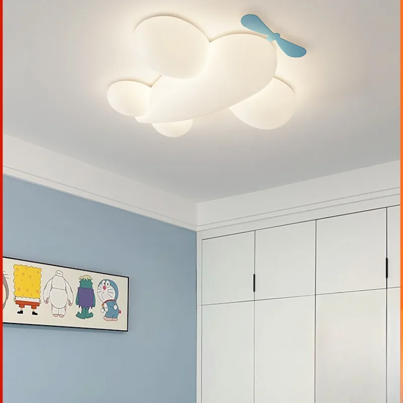 

Full spectrum cartoon airplane children's room ceiling light cream wind eye protection bedroom study light modern