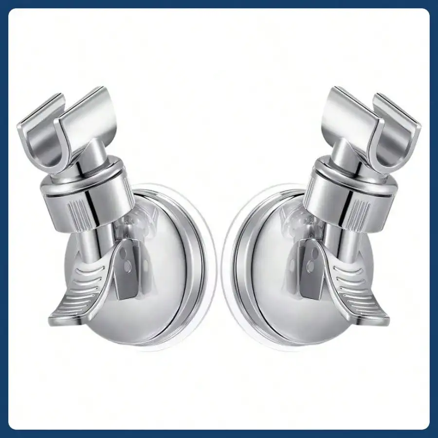 

Регулируемый держатель для душа — настенный кронштейн на присоске, съемный ручной держатель для палочки из АБС-пластика, серебристый, 2 шт.