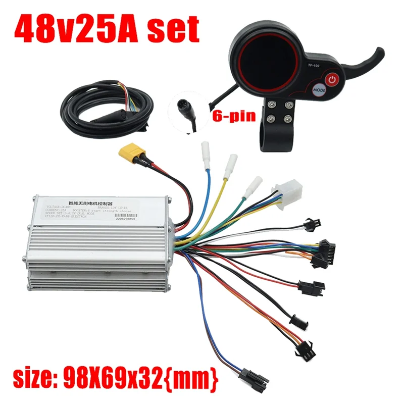 48V 25A Electric Scooter Controller Dashboard Kit with TF-100 Display Scooter for KUGOO M4 Electric Scooter Parts