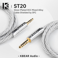 KBEAR ST20 4 core Earbud Replace wire Silver-Plated OCC Mixed Alloy Cable Shielded by OFC for Mirror  KZ10  KS2