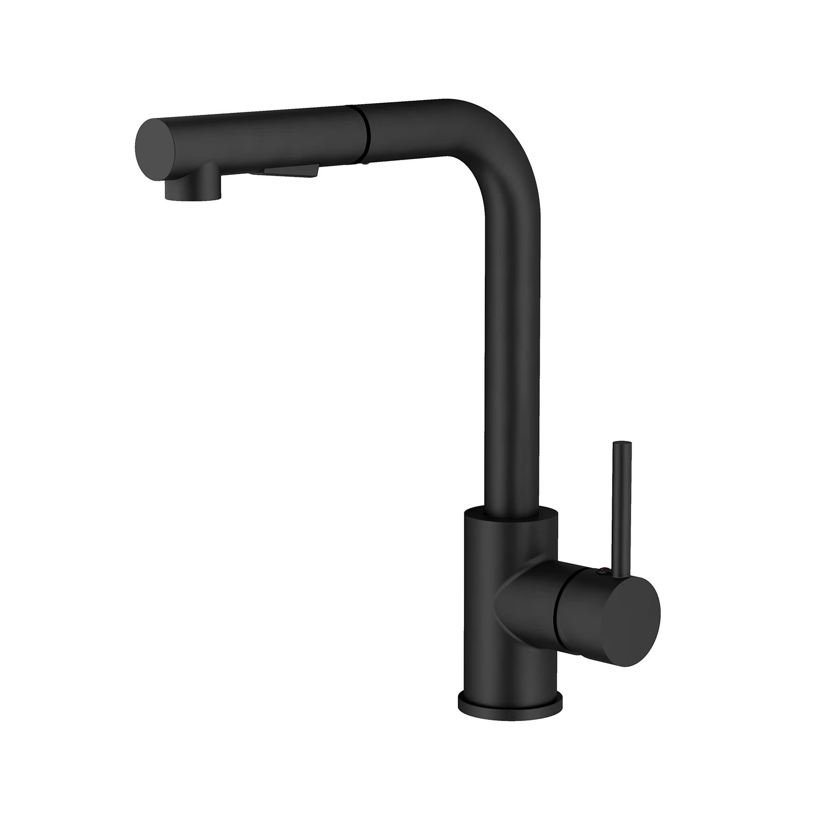 Modern Kitchen Faucet Mixer Tap Black Single Handle Tall Pull Out Sprayer Kitchen Sink Faucet Contemporary Ceramic 5 Years