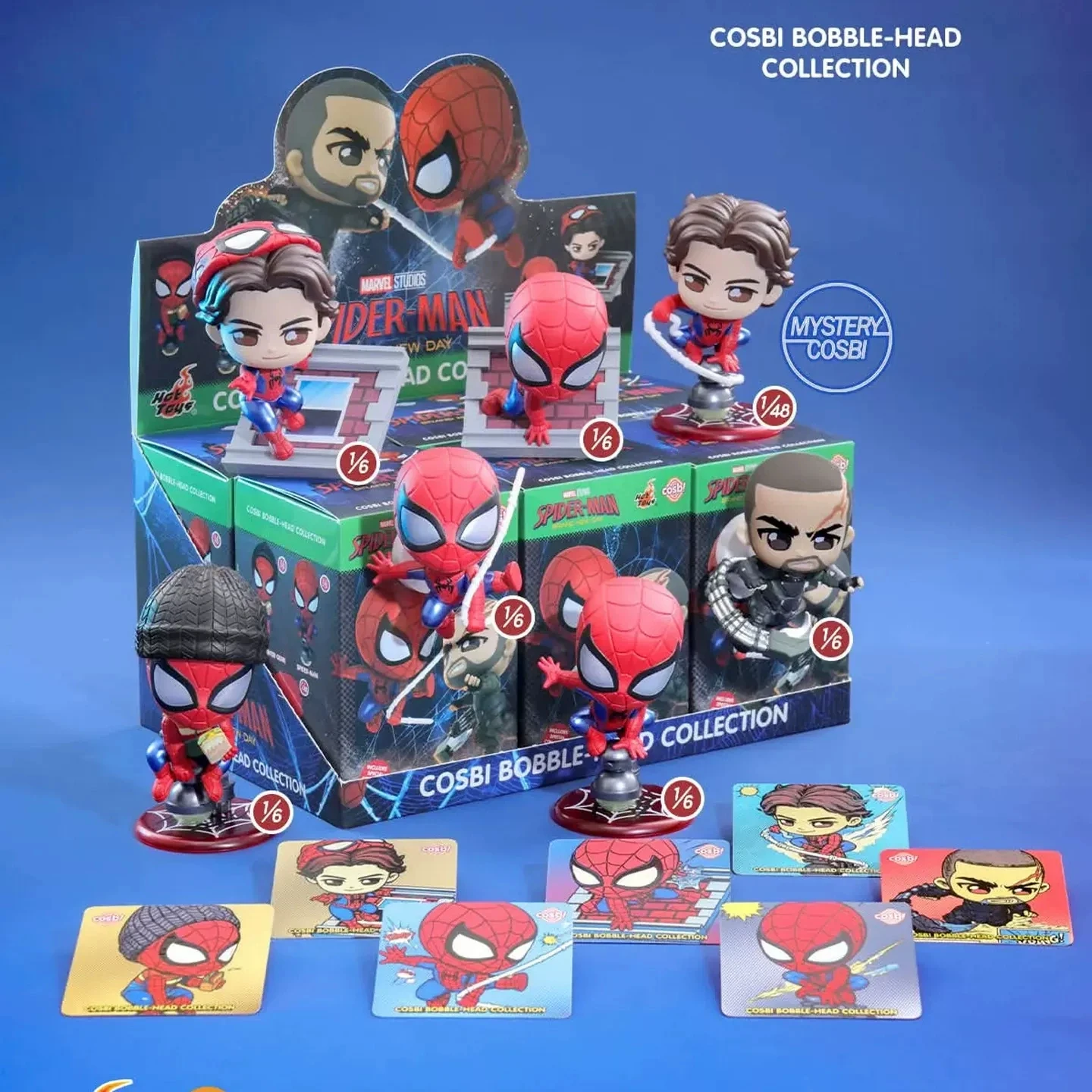 Authentic In Stock Hot Toys Spider-Man Brand New Day Cosbi Plushies Blind Box Anime Figures Pendant Mystery Box Collection Gift