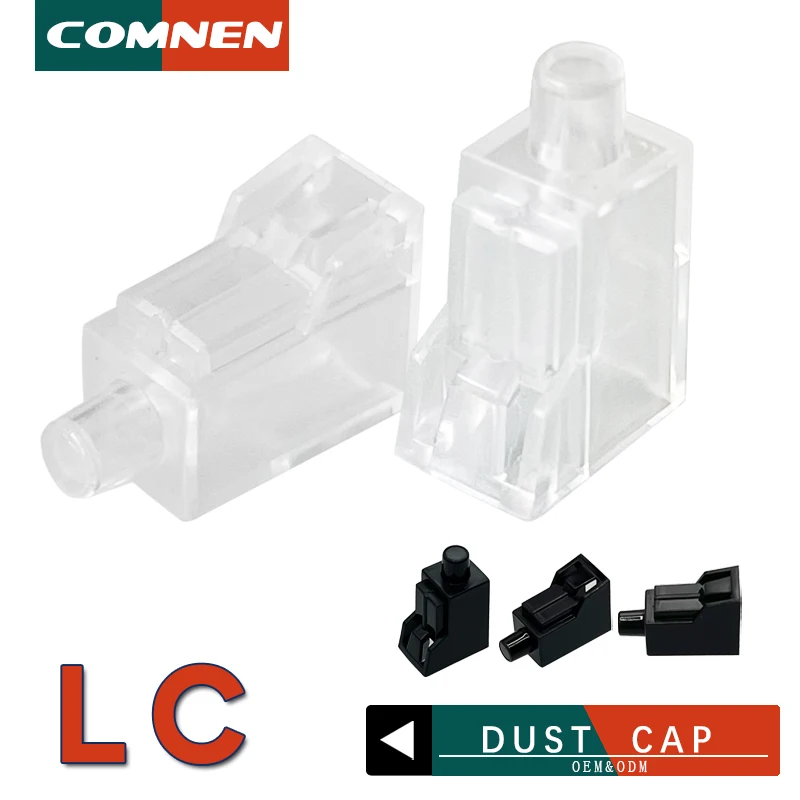 COMNEN 50/100 Uds LC herramienta de fibra óptica conector de cubierta antipolvo tapa protectora de polvo Pc para Cable de conexión óptica tapa de fibra óptica