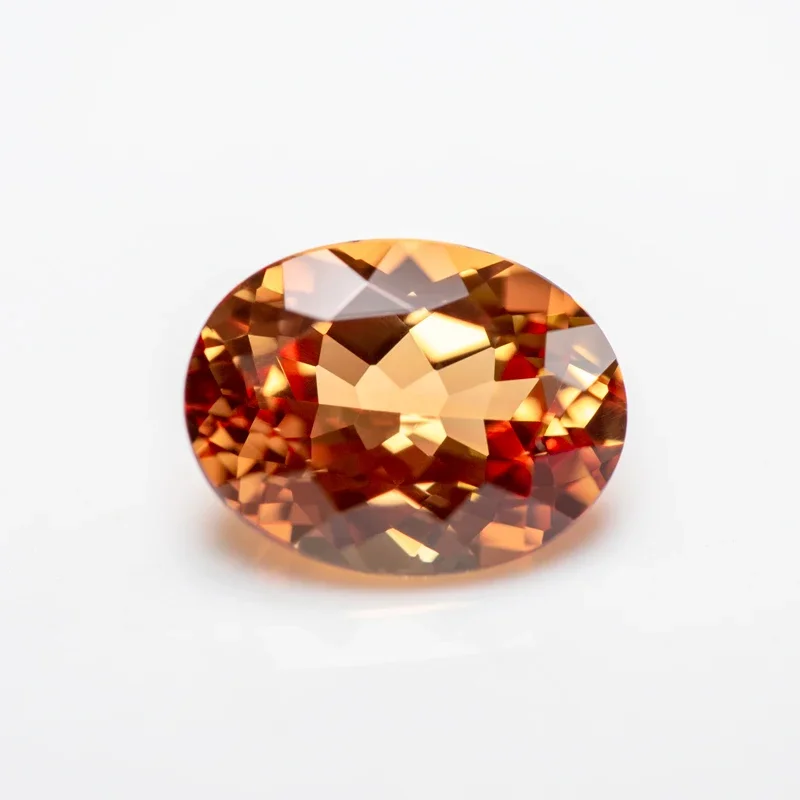 

Lab Grown Sapphire Orange Color Oval Shape Top Quality Gemstones Charm Beads for Jewelry Making Selectable AGL Certificate