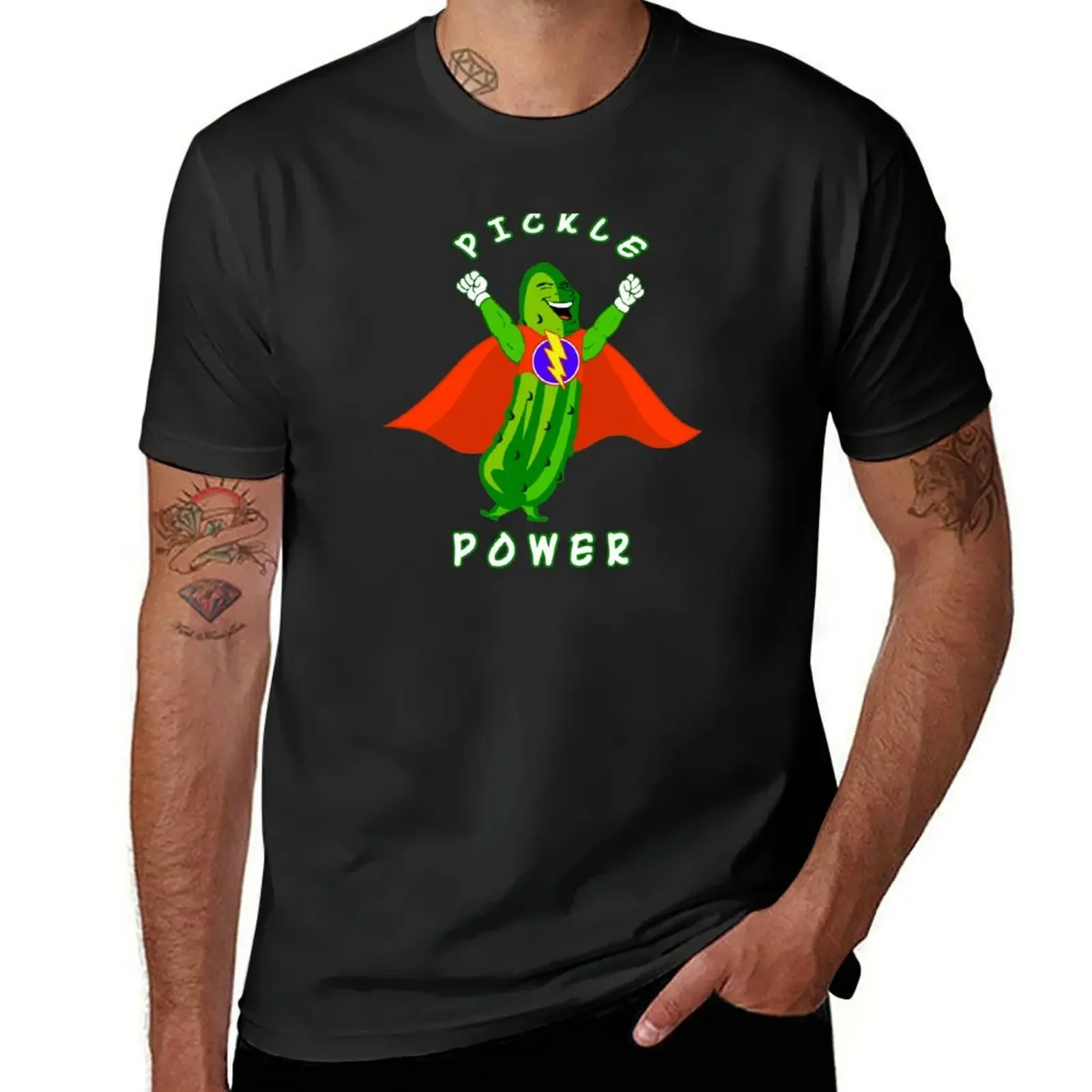 Pickle Power T-Shirt heavyweights Blouse korean fashion plain mens plain t shirts