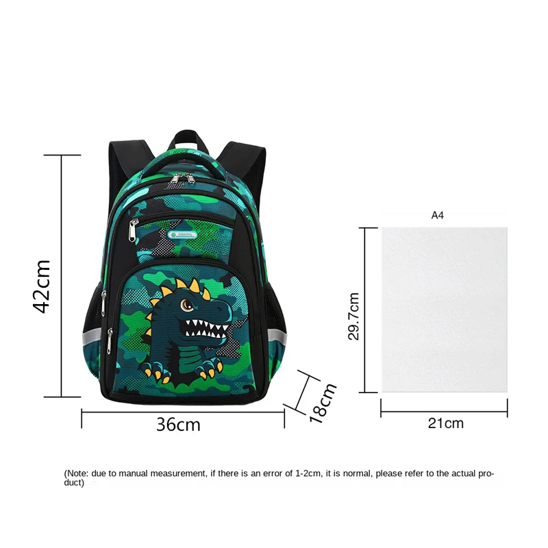 Mochilas escolares para meninos adolescentes, Sacos escolares para crianças, Cartoon Dinosaur Schoolbag, Mochila Estudantil Impermeável