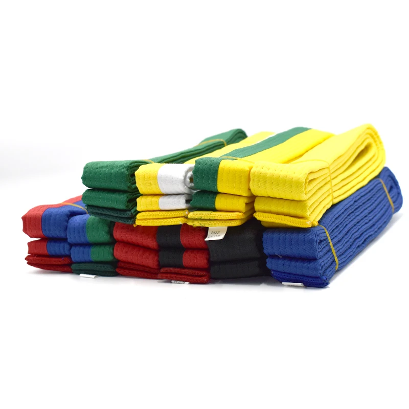Taekwondo Colored Ranking Belts Cotton Martial Arts Judo Karate TKD Aikido Uniform Belt Kids Adult