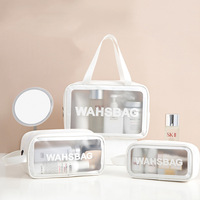 Portable Travel Wash Bag Female Transparent Waterproof Makeup Storage Pouch Large Capacity Cosmetic Organizer Beauty Women Case