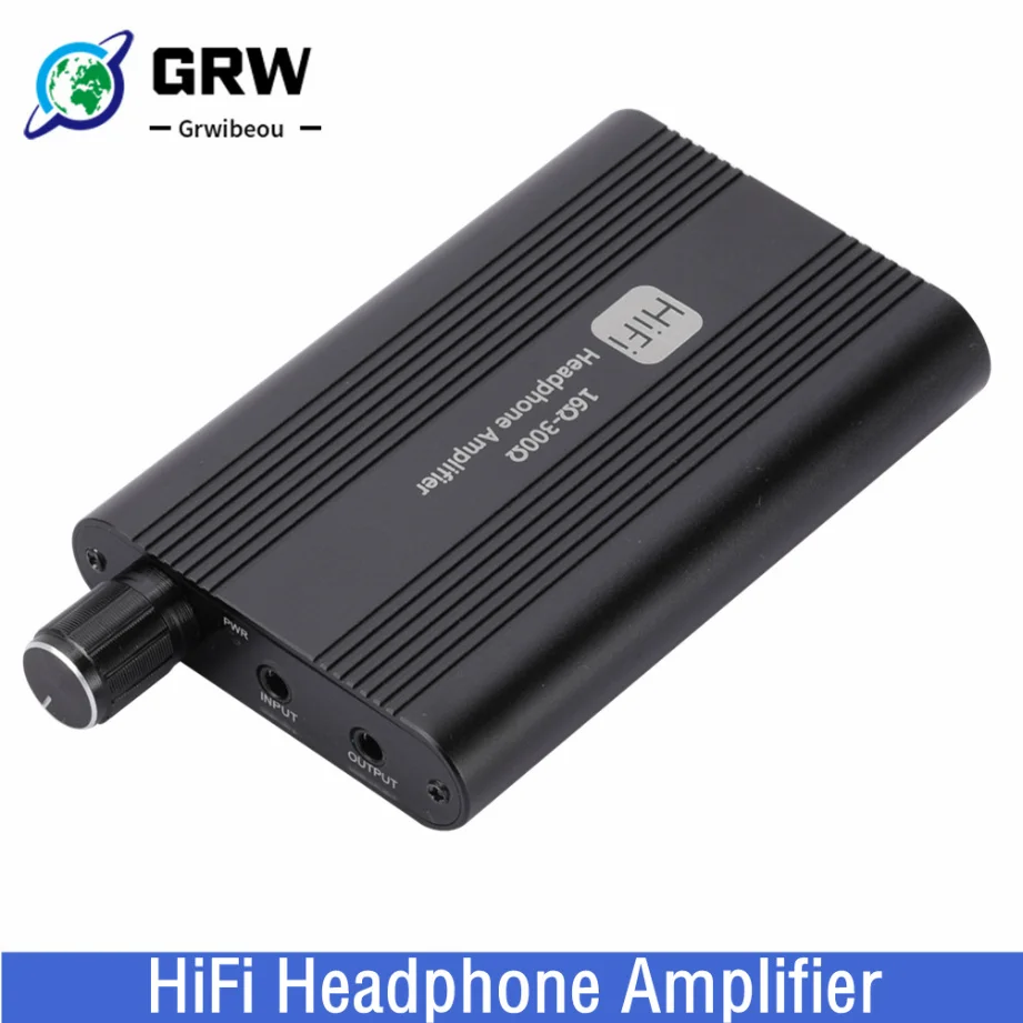 Grwibeou 16-300 ohm Headphone Amplifier 16-150 ohm HiFi Earphone Amplifier 3.5mm Jack Aux Portable Adjustable Audio Amp