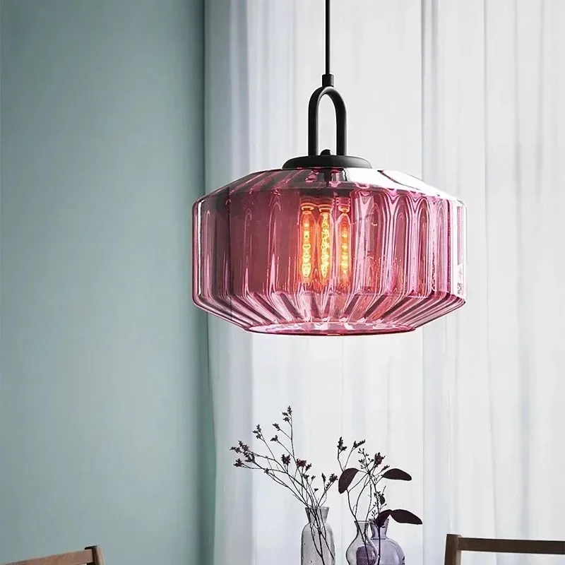 Everbright Store Simple Modern Restaurant Lights Creative Cafe Bedroom Bar Living Room Stained Glass Chandelier