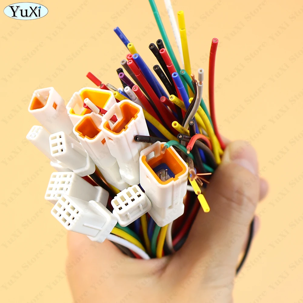 1-20Set 2/3/4/6/8Pin 0.6 MM Waterproof Wire Connector Plugs Male And Female Socket With Cable JST JWPF Electrical Connectors