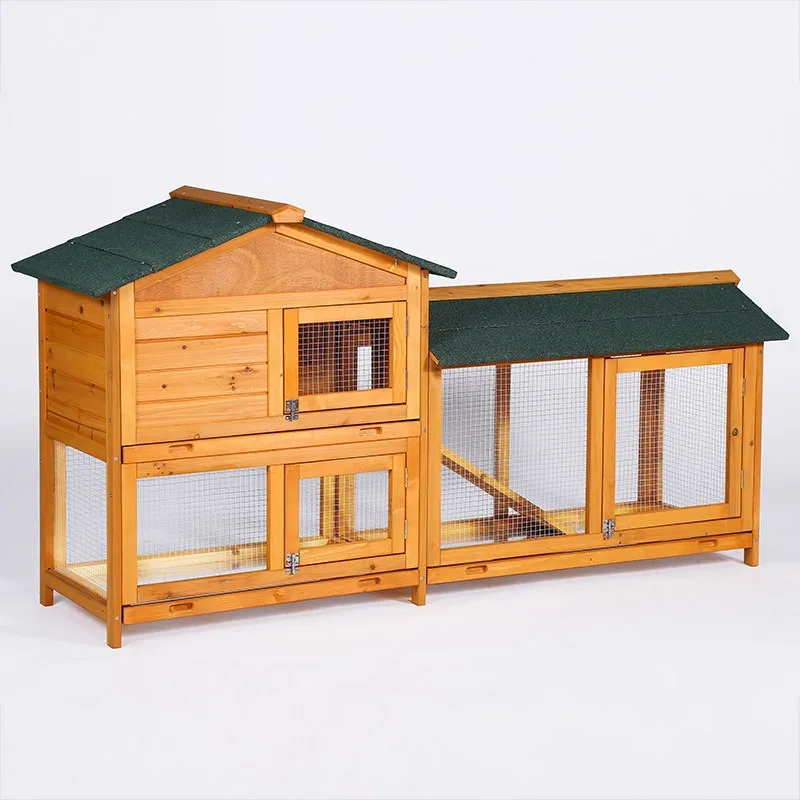 Home King Rabbit Cage Anti-Spray Urine Deluxe Double Drawer Rabbit Nest Pet Cage Cat House Pigeon Cage Villa