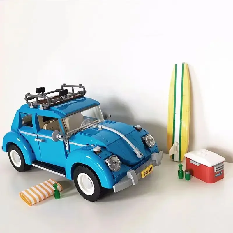 1193Pcs MOC Model Vehicle Bricks Technical Blue Classic Car Building Blocks Compatible 10252 Toys for Children Christmas Gifts