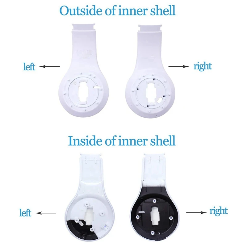 Repuesto de carcasa interior de auriculares para Beats Studio 3,0, piezas de reparación de auriculares inalámbricos, color blanco, 2 pares