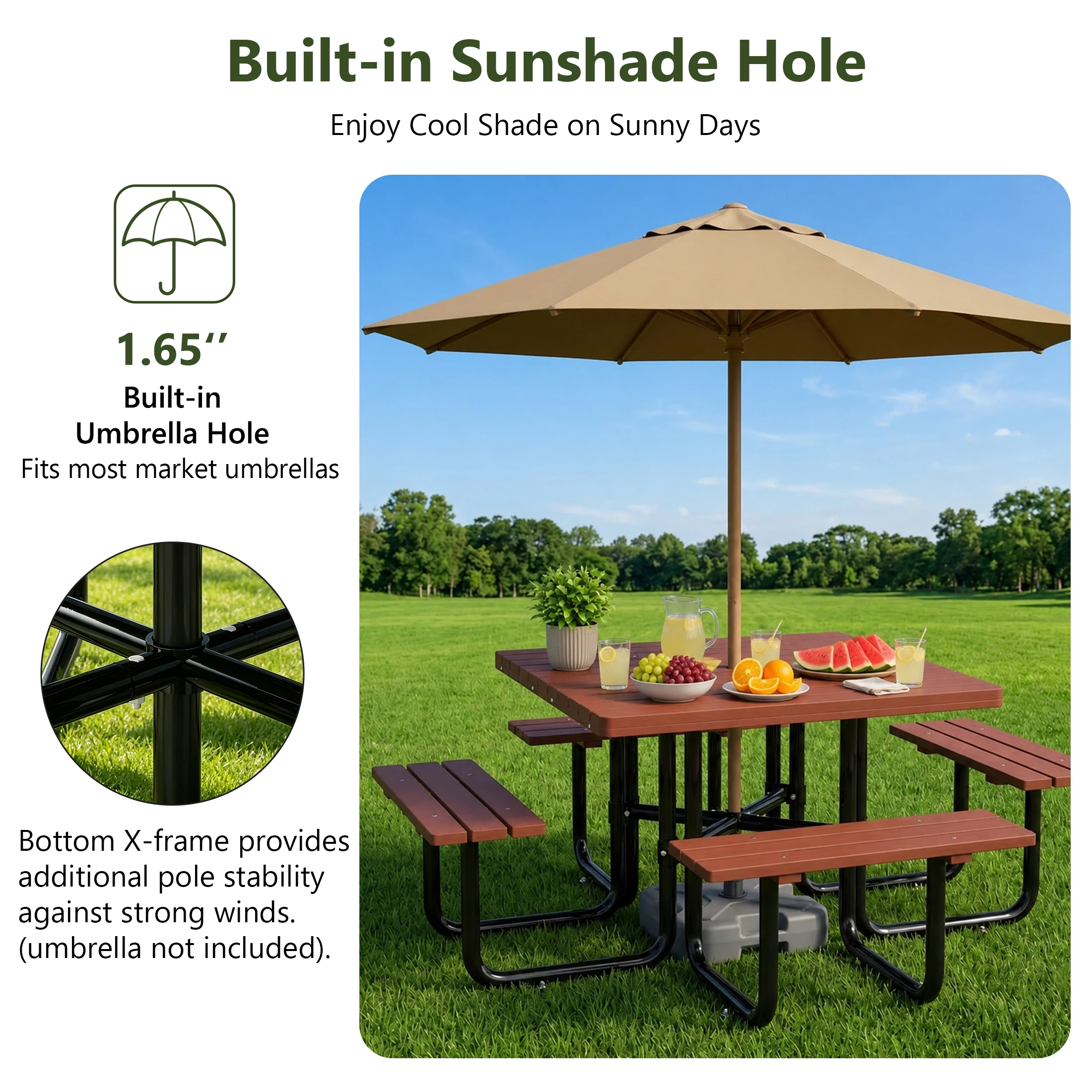 882 LBS Weight Capacity Square - Outdoor Furniture On Sale 评论和价格
